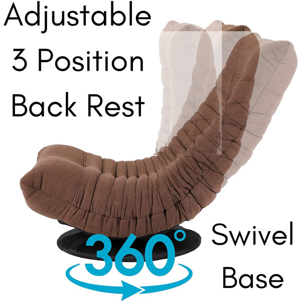 Trule Reclining Swiveling Floor Game Chair in Brown Wayfair